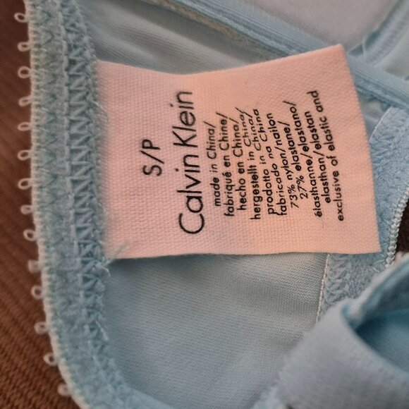 Calvin Klein Light Teal Small Minimalist Bra thin straps, no wires, light paddin - Picture 2 of 8